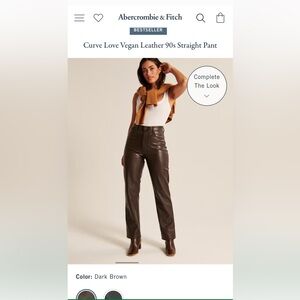 Abercrombie Brown Leather Pants Size 0/ 25